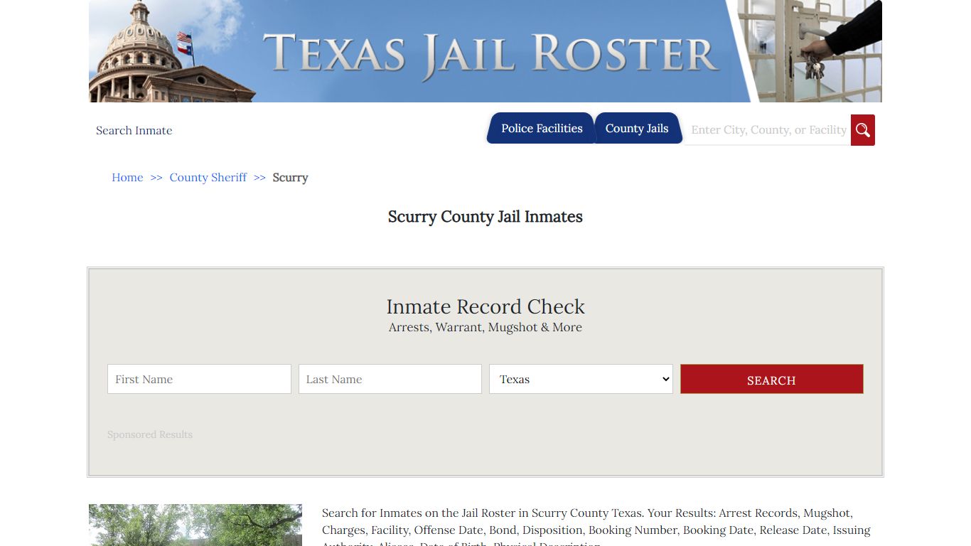 Scurry County Jail Inmates - Jail Roster Search