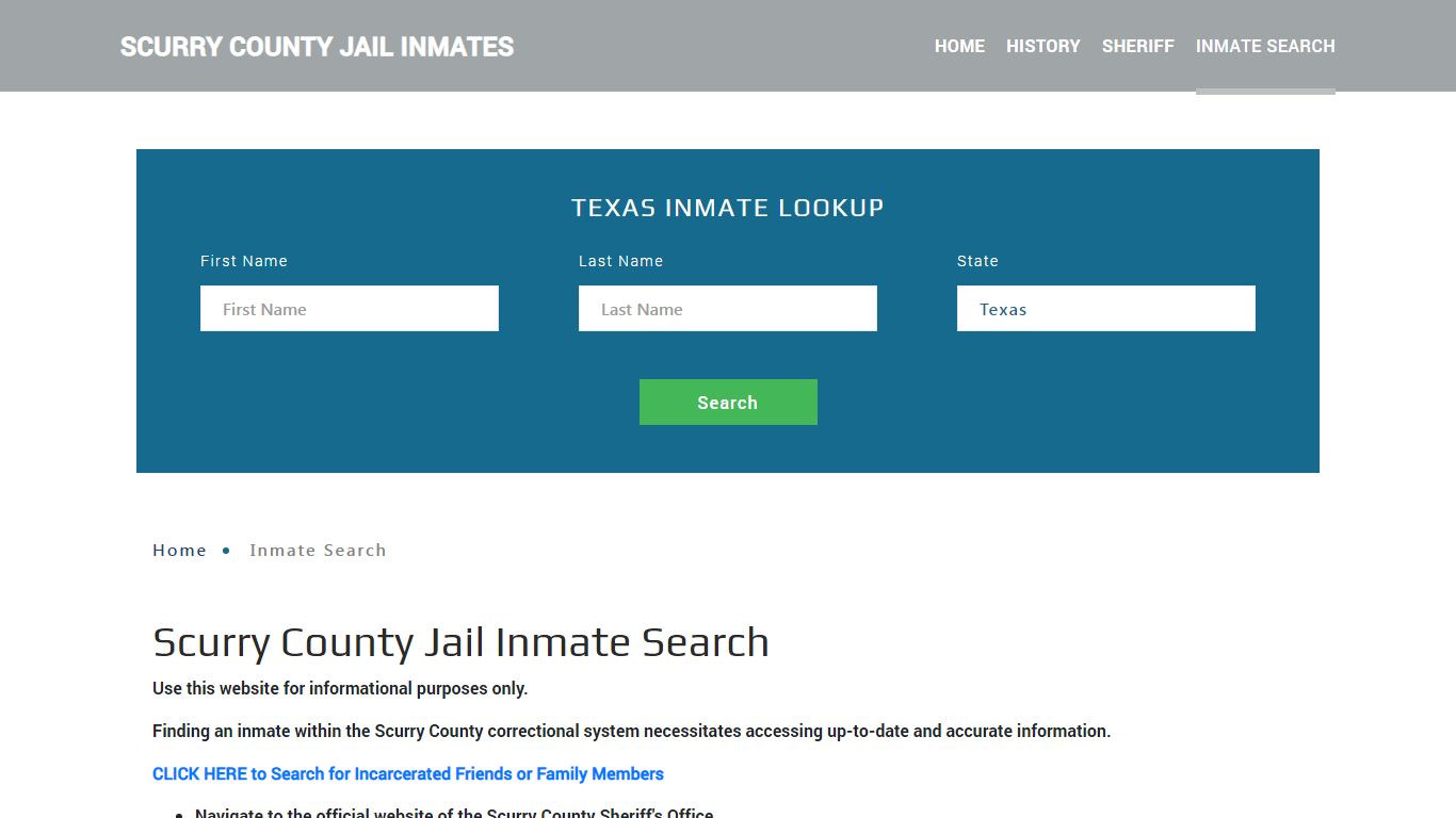 Scurry County, TX Detainee Lookup