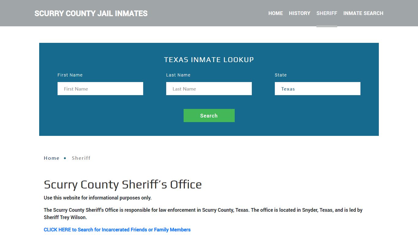 Scurry County Sheriff, TX Arrest Warrant Lookup